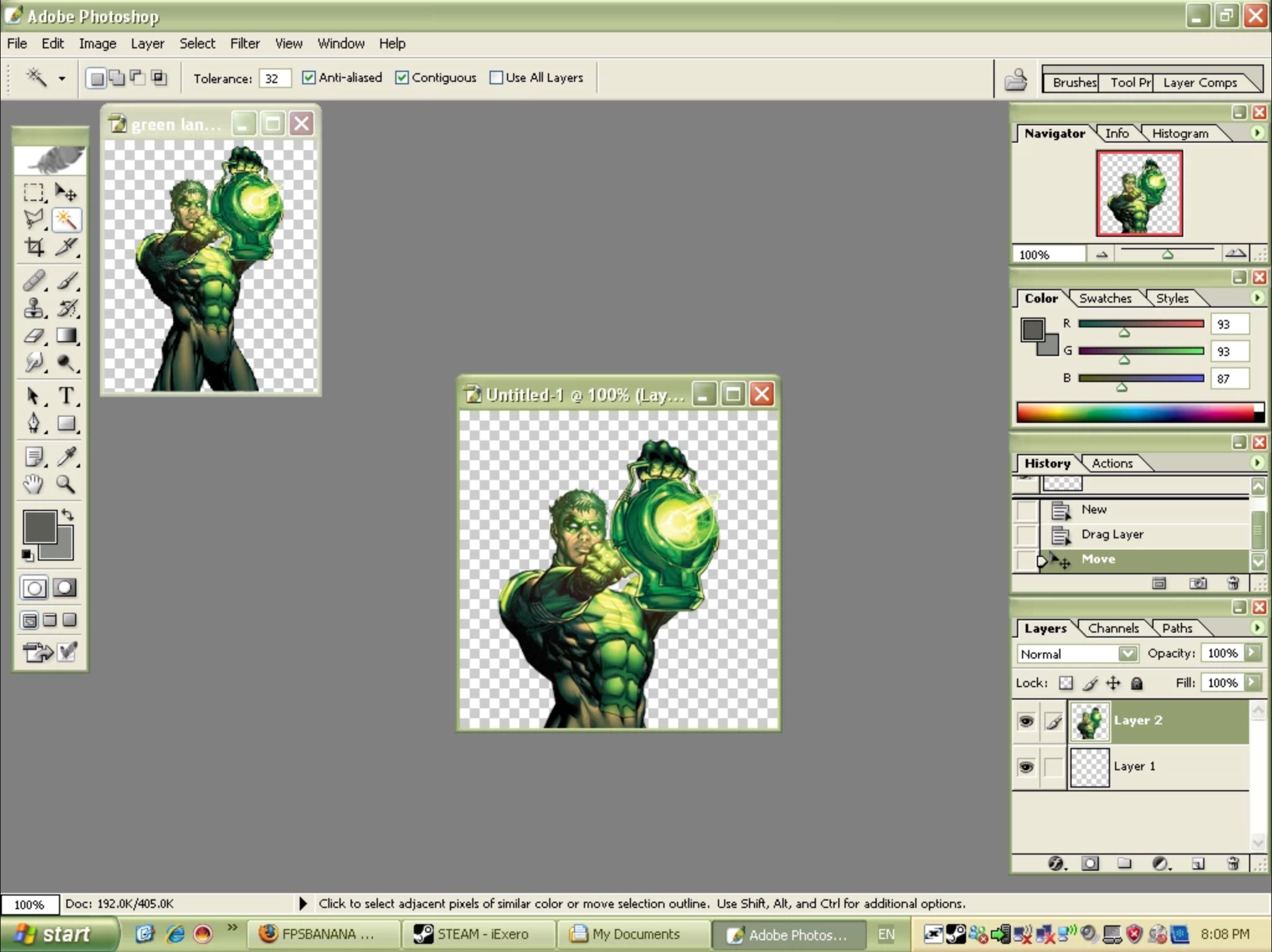 Adobe Photoshop CS for Windows Workspace (2003)
